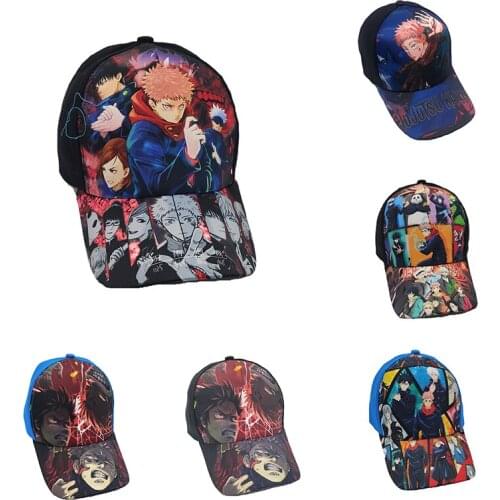New Jujutsu Kaisen Childrens Baseball Caps Cartoon Anime Caps Boys and Girls Sun Hats Fashion Hip-hop Hats with Brim Gifts