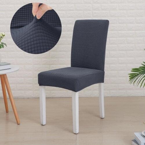 Solid Spandex Jacquard Chair Covers For Wedding Dining Room Office Banquet housse de chaise chair cover 1/2/4/6 pieces