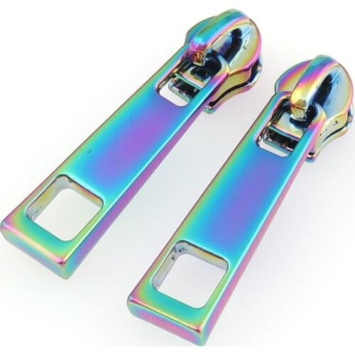 Rainbow Slider Zipper Jackets Clothes Zip Repair Kit Zipper Head Pulls for DIY Luggage Bag Sewing Accessories Handwork