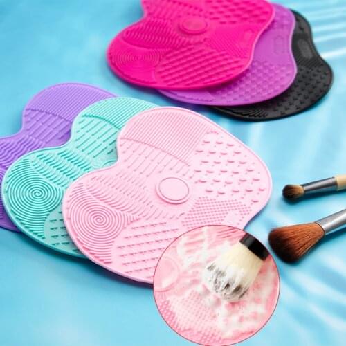 Foundation Makeup Brush Scrubber Board Silicone Makeup Brush Cleaner Pad Washing Board Pads Cosmetic Makeup Cleaner Tool