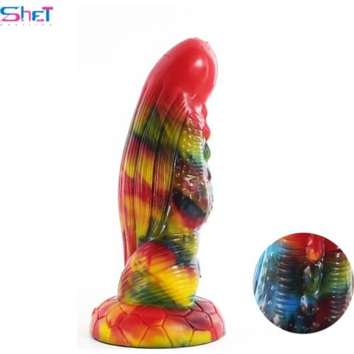 SHET Thick and Big Silica Gel Dildo Toys for Adults 18 Feels Comfortable Strong Anal Plug with Suction Cup Goods for Adults