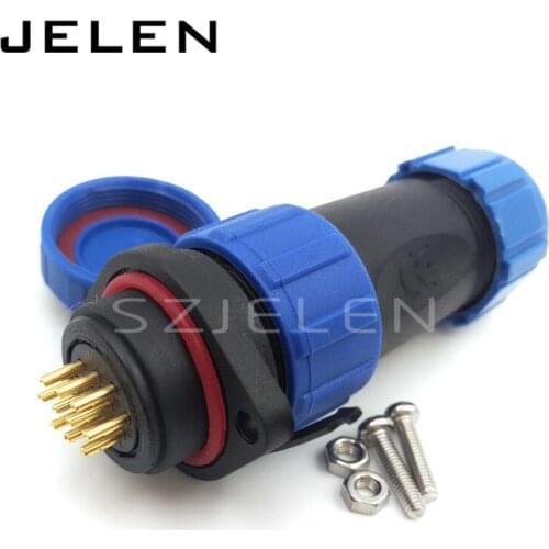 SP2110, 10 pins power waterproof cord led wire connector,IP68, power cables wires waterproof connector 10pin plugs and sockets