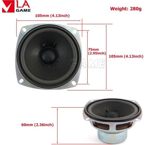 2 pcs/lot high quality 4 inch 8ohm 15w speaker for video game machines arcade diy kit arcade arcade cabinet parts
