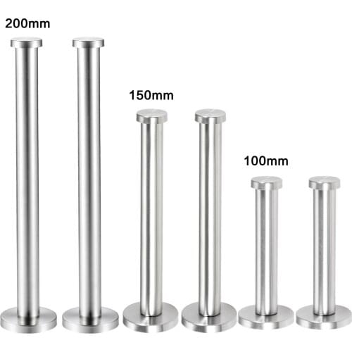 2Pcs Stainless Steel Heavy Duty Wall Mounted Hooks Simple Closet Fittingroom Coat Handbag Bathroom Robe Towel Hook 100/150/200mm