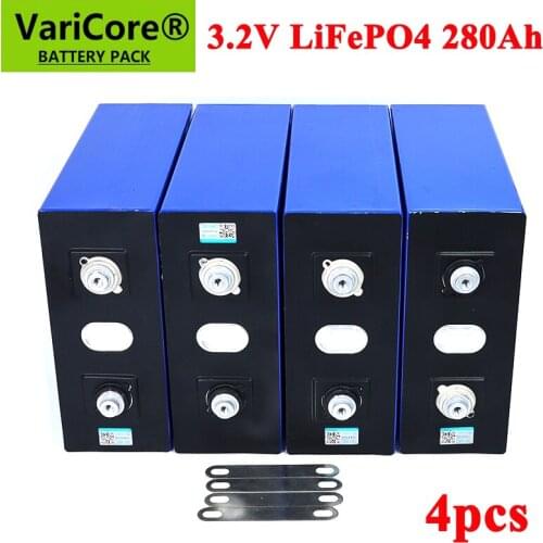 4pcs/lot VariCore 3.2V 280AH battery pack LiFePO4 Lithium iron phospha 12V 24V for E-scooter RV Solar Energy storage system