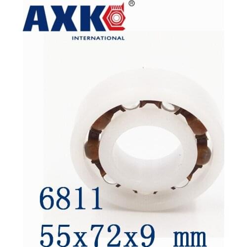 2019 Promotion Special Offer Axk 6811 Pom (8pcs) Plastic Ball Bearings 55x72x9 Mm Glass Balls 61811 Bearing
