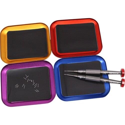 Aluminum Alloy Mobile Repair Screw Mat Magnetic Pad Small Screws Plate Nut Screw Tray Storage Box For RC Phone Car Repair Tools