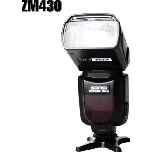 Zomei Wireless Mini Flash ZM430 Speedlite for Canon Nikon Hot Shoe Flash Speedlite Photo Flash LCD Display Hard Flash Diffuser