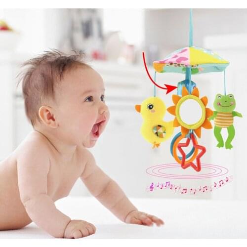 Baby Toys 0-12 Months Cute Animal Rattles for Kid Crib Mobile Newborns Toy for Stroller Cart Infant Plush Toy Educational Toys