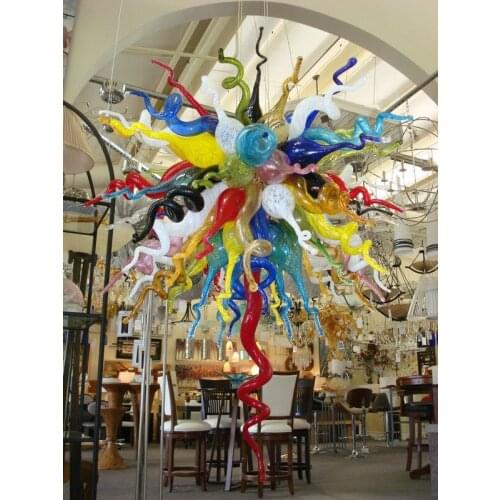 110v/240v Elegant Art Lighting Hanging LED Home Staircase Murano Glass Chandelier On Sale