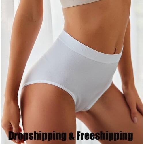 FINETOO High Waist Shapewear Women Panties Breathable Body Shaper Slimming Tummy Underwear Butt Lifter Seamless Panties M-3XL