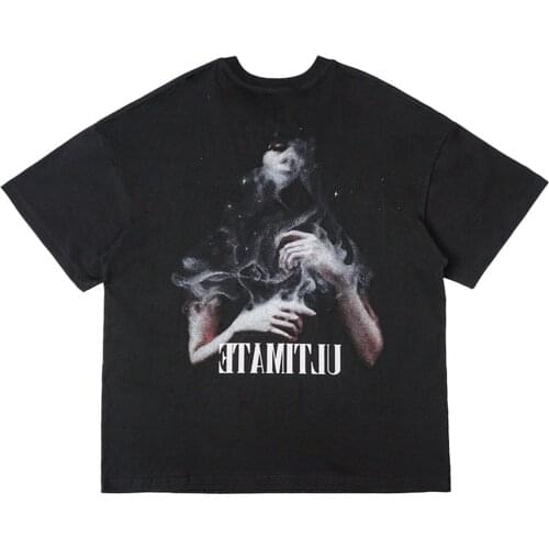 Tshirts Hip Hop Harajuku Creative Print Punk Rock Gothic Tees Shirts Streetwear Fashion Casual Cotton Short Sleeve Tops