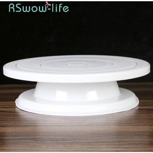 Cake Decorating Tool Plastic Enamel Table With Anti-slip Ring Cakes Turntable DIY Baking Tools Cake Stand For Baking Accessories