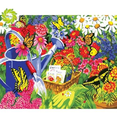 Full Drill Square 5D DIY Diamond Painting Flowers scenery Diamond Embroidery Cross Stitch Mosaic Painting
