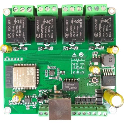 Modbus MQTT CoAP wifi ethernet web server 4 channel relay rs485 can bus rfid relays