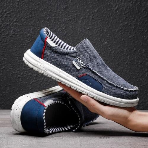 Mens Casual Shoes Canvas Breathable Loafers Men 2021 New Male Comfortable Outdoor Walking Shoes Classic Loafers Men Sneakers