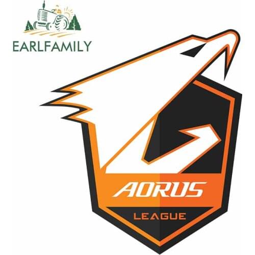 EARLFAMILY 13cm x 12.7cm for Aorus League CSGO Car Stickers and Decals Waterproof Anime Scratch-proof Car Styling JDM Decoration