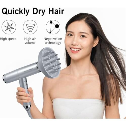 Negative Ionic Super Power1800W Hair Dryer Professional Hot Cold Wind 6 Speed Adjustable Women Difusser Hair Dryer