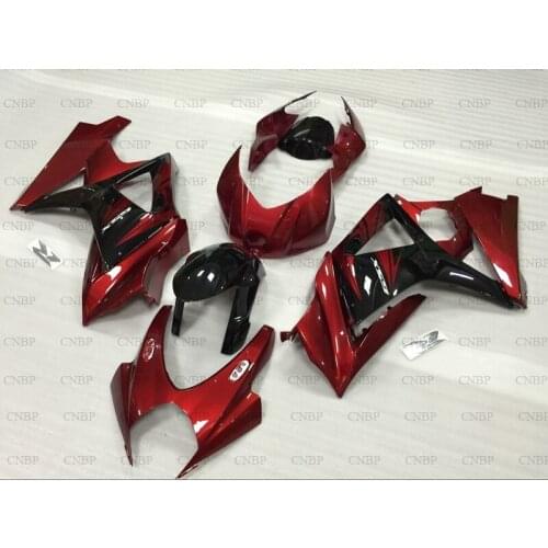 For Suzuki GSXR1000 2007 - 2008 K7 Plastic Fairings GSXR1000 07 Full Body Kits GSX R 1000 2008 Red Black Fairing