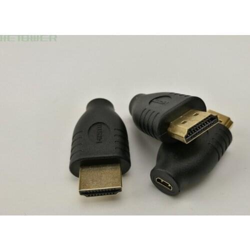 Professional HDMI converter Black Standard HDMI Male Type A to Micro HDMI Type D Female Socket Adapter Mayitr 100pcs/lot