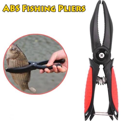 ABS Fishing Plier Grips Skidproof Fish Clamp Clip Catch Unhooking Device Fishing Tools Ultralight Rubber Lightweight Portable