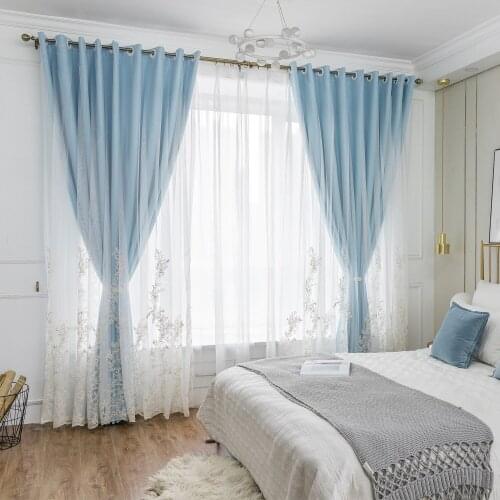 Nordic Modern Minimalist Light Luxury Shading Princess Children Japanese Foreign Trade Curtains for Living Dining Room Bedroom