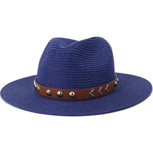 Mens Womens New Outdoor Travel Beach Sun Protection Straw Hat Spring Summer British Jazz Hat