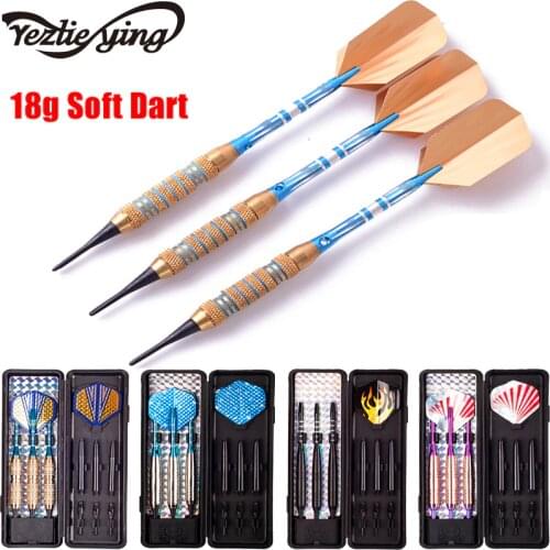 YEZLIEYING New 3PC Professional Darts 18g Soft tip Darts Indoor Electronic Darts Aluminum Alloy Soft tip Dardos