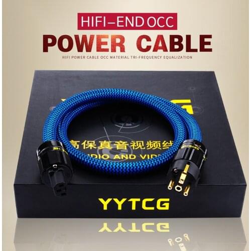 YYTCG Hifi Power Cable Hi-end 6N OCC Power Cord With European Power Plug