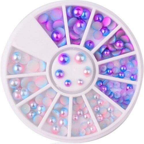1 Box Colorful White Glitter Rhinestones Crystal AB Non Hot Fix FlatBack Strass Sewing Fabric Garment Rhinestone Nail Art Stone