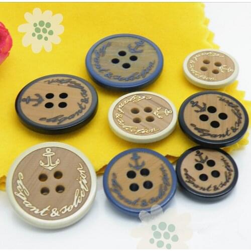 1LOT=5pcs Four-hole high-grade DIY sewing accessories black suit formal wear coat windbreaker fashion buckle