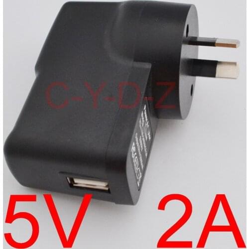 1PCS 5V 2A AU High quality IC program 5V2000mA USB Charger Power Adapter with USB Charger for Tablet PC