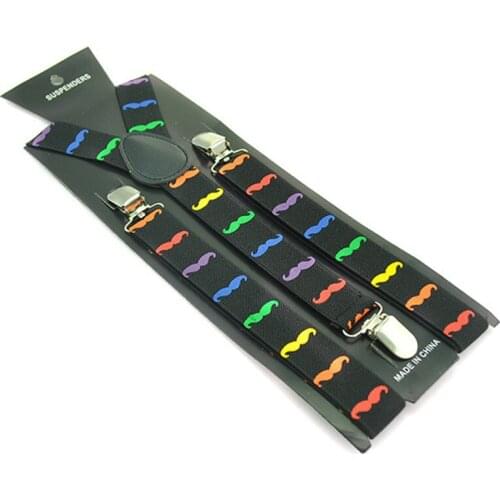 10 PCS Women MenS Shirt Suspenders For Trousers Fashion Mustache Pants Holder Braces Suspender Belt Straps Gallus Dropshipping