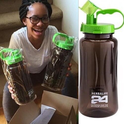 1000/2000ML 64oz Eco-Friendly Plastic Shaker Water Bottle Adults Handgrip Space Sports Climbing Hiking Herbalife Bottles Cup