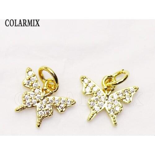 16 Pcs Zirconia Animal necklace Charms Pendant jewelry Necklace pendant fashion jewelry women accessories Jewelry charms 8212