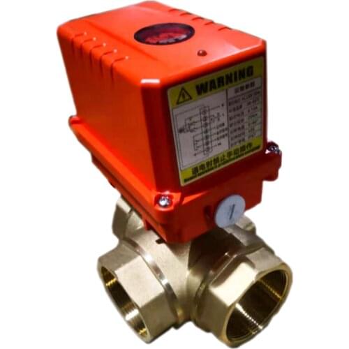2" 3 way electric valve ac220v DC12V DC24V electric ball valve electric ball valve 3 line 2 Control