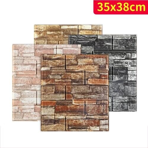 3D Brick Wall Stickers PVC Waterproof Self-Adhesive Wallpaper Panels for Bedroom Tile Decals Wall Covering Backsplash 10pcs/lot