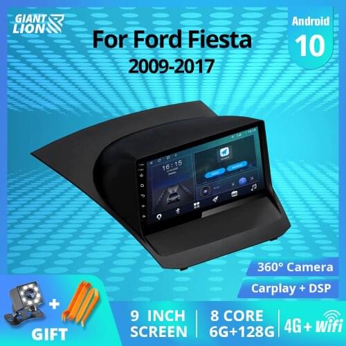 2DIN Android 10.0 Car Radio For Ford Fiesta 2009-2017 Car Receiver GPS Navigation Stereo Receiver DSP Car Multimedia Player IGO