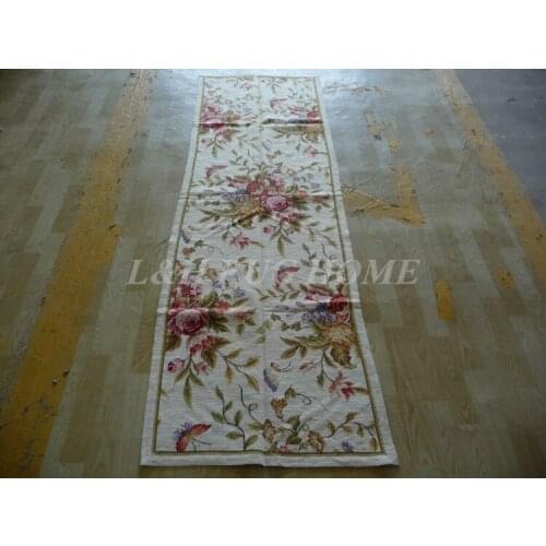 Free shipping 10K 2.5'X8' needlepoint handmade runners,100% New Zealand wool rug runner carpet