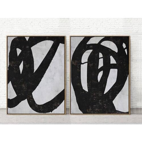 Large Set Of 2 Abstract Art Minimalist Painting Canvas Art Hand Painted Painting On Canvas Painting Wall Art Home Decor