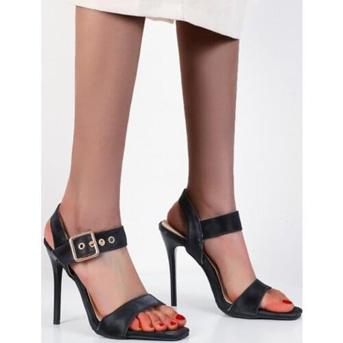 Size:45 46 47 48 Sexy Women Party Sandals Summer Elegant 11cm Thin High Heels Mujer Dress Shoes Buckle Strap Peep Toe Pumps