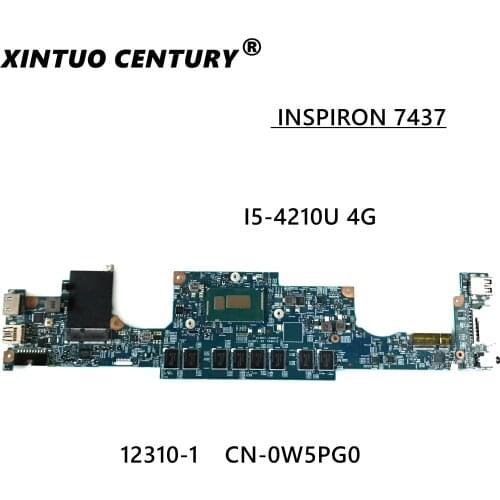 FOR DELL INSPIRON 7437 laptop motherboard CN-0W5PG0 W5PG0 DOH40 12310-1 PKNM5 I5-4210U 4G mainboard