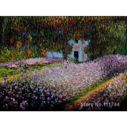 Copy oil paintings famous artist Artists Garden at Giverny Claude Monet artwork handmade for home wall decoration