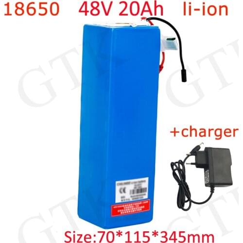 GTK 48v 20Ah Lithium ion battery 40V 18650 BMS e bike lithium battery for wheelchair electric bicycle battery + 3A Charger