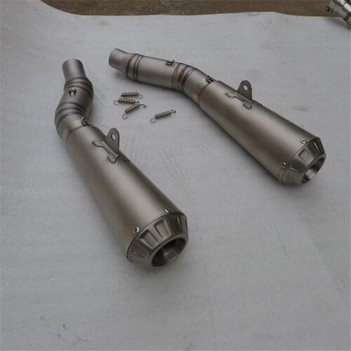 Motorcycle modified muffler Z1000 titanium alloy exhaust pipe middle section connecting pipe set directly installed 2010-2015