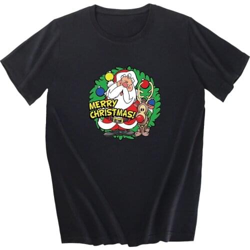 Christmas Santa Claus Mens T-Shirts 2020 Funny Printed Short Sleeve Tshirts Summer Hip Hop Casual Cotton Tops Tees Streetwear