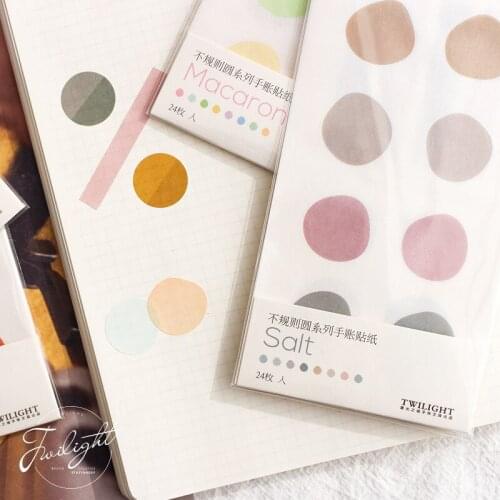 3sheets/set Sticker Set Irregular Circle Series Diy Cute Stickers Ins Style Scrapbooking School Suppliers Stationery Art Supplie