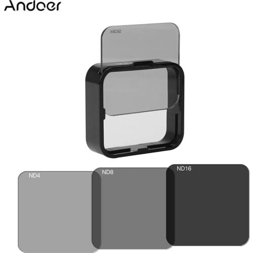 Andoer Square ND Lens Filter Protector Kit Set(ND2/ND4/ND8/ND16) for GoPro Hero4/3+/3 w/ Mounting Frame Holder