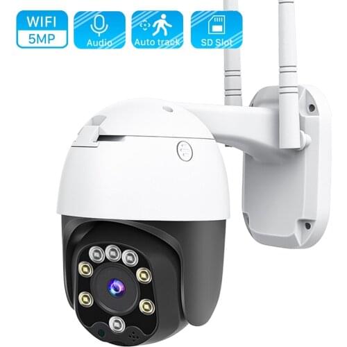 Outdoor Automatic Tracking Wifi IP Camera 2MP 5MP AI Human Detect Wireless CCTV H.265 CamHi P2P ONVIF Audio SD Card Security Cam