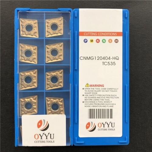 OYYU CNMG120404-HQ TC535 CNMG 120404 Carbide Inserts for Steel Cast Iron Lathe Cutter Tools Turning CNC herramientas de torno